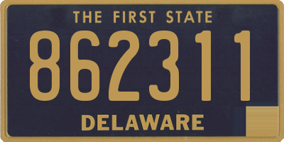 DE license plate 862311