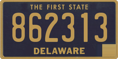 DE license plate 862313