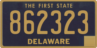 DE license plate 862323