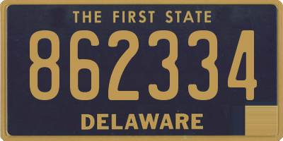 DE license plate 862334