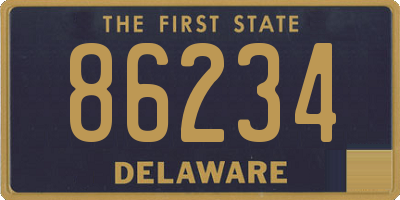 DE license plate 86234