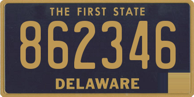DE license plate 862346