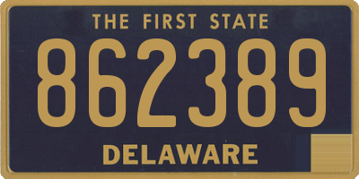DE license plate 862389