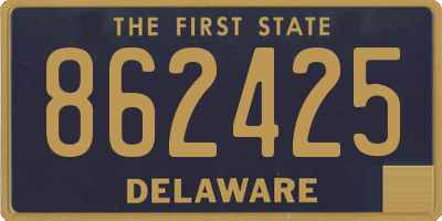 DE license plate 862425