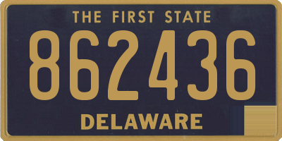 DE license plate 862436