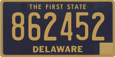 DE license plate 862452