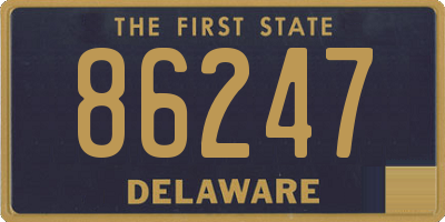 DE license plate 86247