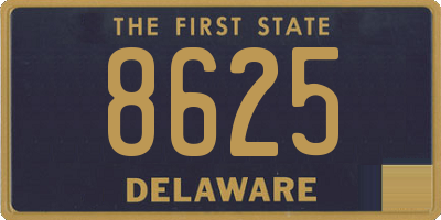 DE license plate 8625