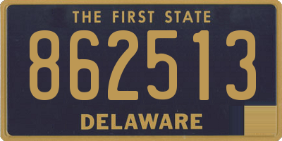 DE license plate 862513