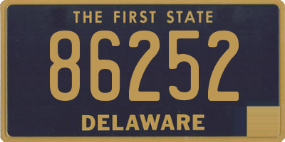 DE license plate 86252