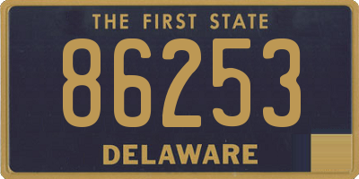DE license plate 86253
