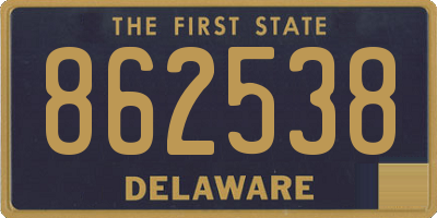 DE license plate 862538