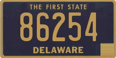 DE license plate 86254