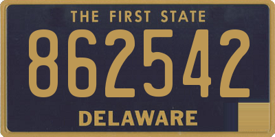 DE license plate 862542