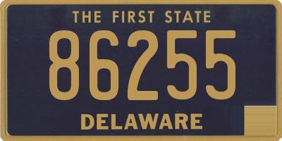 DE license plate 86255