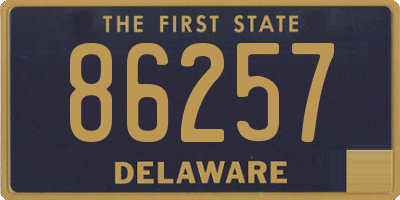 DE license plate 86257