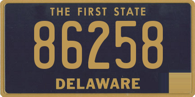 DE license plate 86258