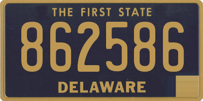 DE license plate 862586