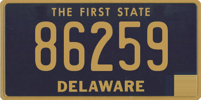 DE license plate 86259