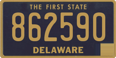 DE license plate 862590