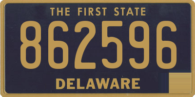 DE license plate 862596