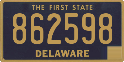 DE license plate 862598