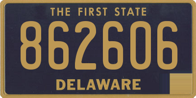 DE license plate 862606