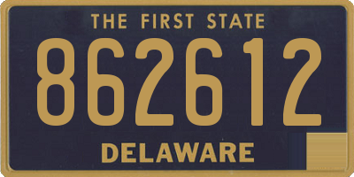DE license plate 862612