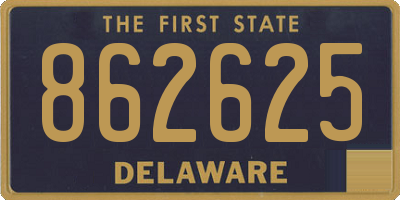 DE license plate 862625