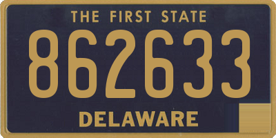 DE license plate 862633