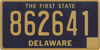 DE license plate 862641