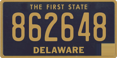 DE license plate 862648