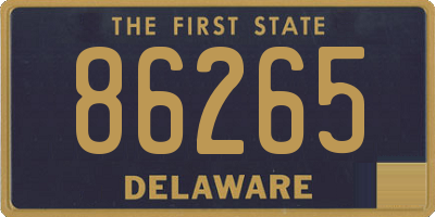 DE license plate 86265