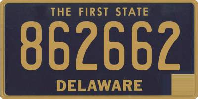 DE license plate 862662