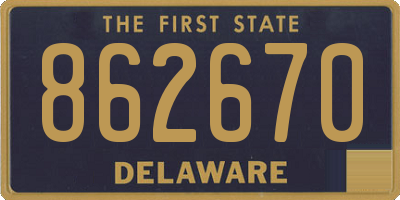 DE license plate 862670