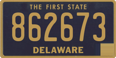 DE license plate 862673