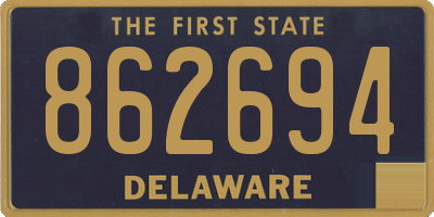 DE license plate 862694