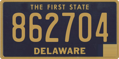 DE license plate 862704
