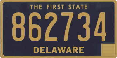 DE license plate 862734