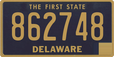 DE license plate 862748