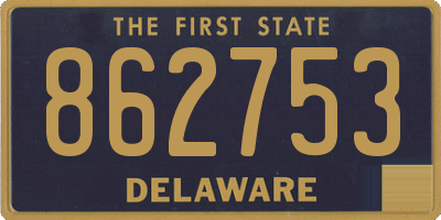 DE license plate 862753