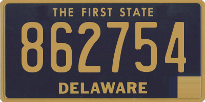 DE license plate 862754