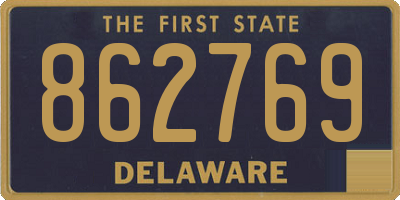 DE license plate 862769