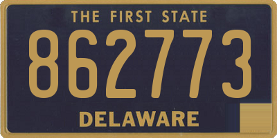 DE license plate 862773