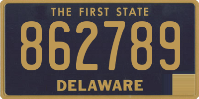 DE license plate 862789