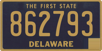 DE license plate 862793