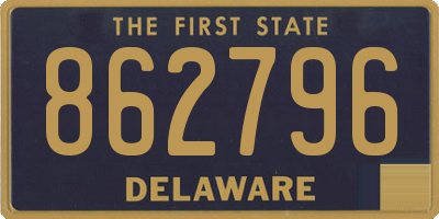 DE license plate 862796