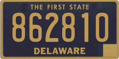 DE license plate 862810