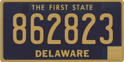 DE license plate 862823