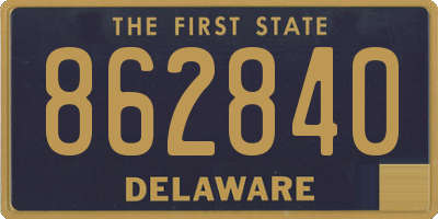 DE license plate 862840